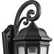 Courtyard 1 Light 18 inch Textured Black Outdoor Wall in A21, Medium