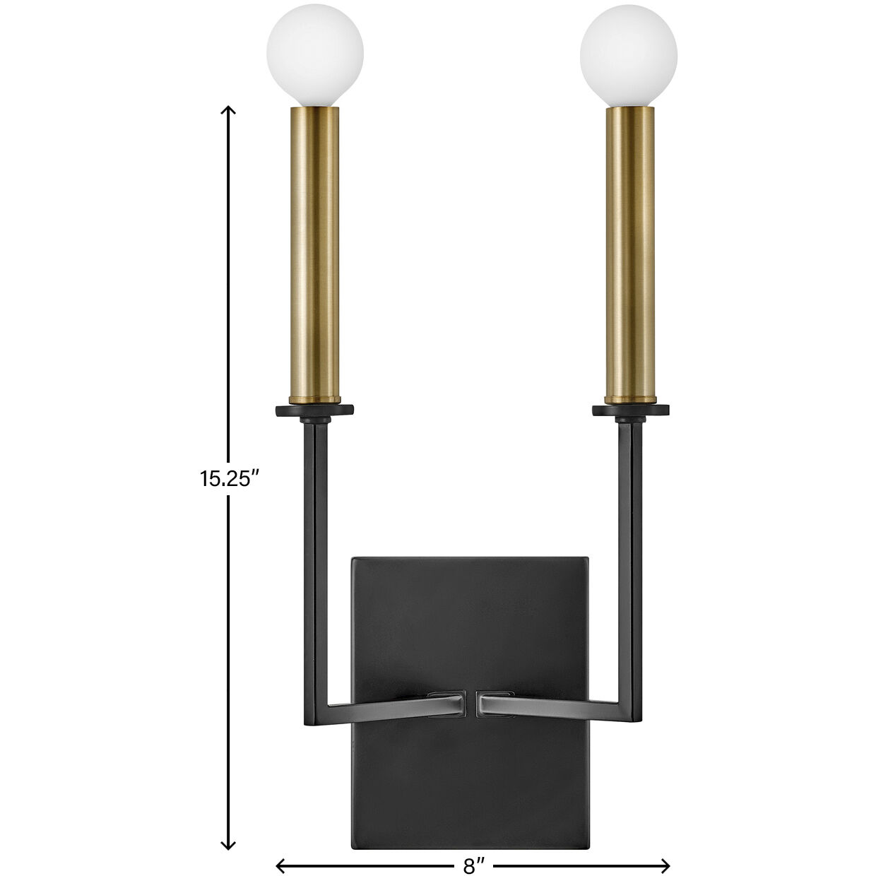 Lazlo LED 8 inch Black ADA Sconce Wall Light