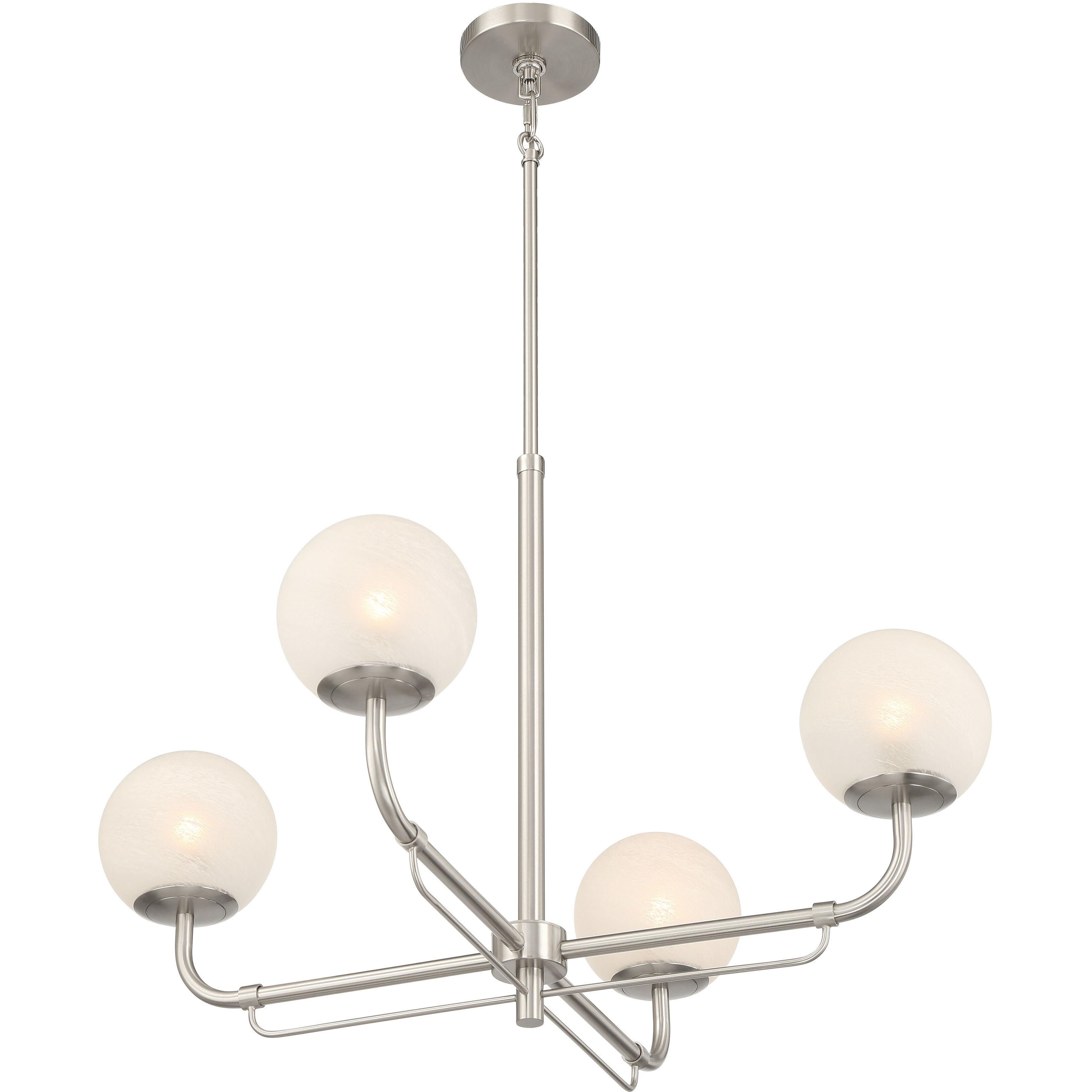 Whitehall 4 Light 30 inch Brushed Nickel Chandelier Ceiling Light