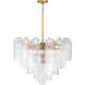 Torvento 15 Light 32.75 inch Legacy Brass Pendant Ceiling Light in Clear Handmade Glass
