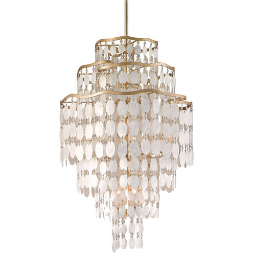 Dolce 12 Light 25 inch Champagne Leaf Chandelier Ceiling Light