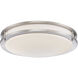 Warden 14 inch Satin Nickel Flush Mount Ceiling Light, Small