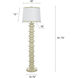 Abbott 61.75 inch 100 watt Pettye Ivory and White Floor Lamp Portable Light