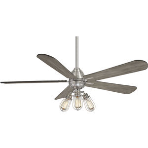 Alva 56 inch Brushed Nickel with Seashore Grey Blades Ceiling Fan