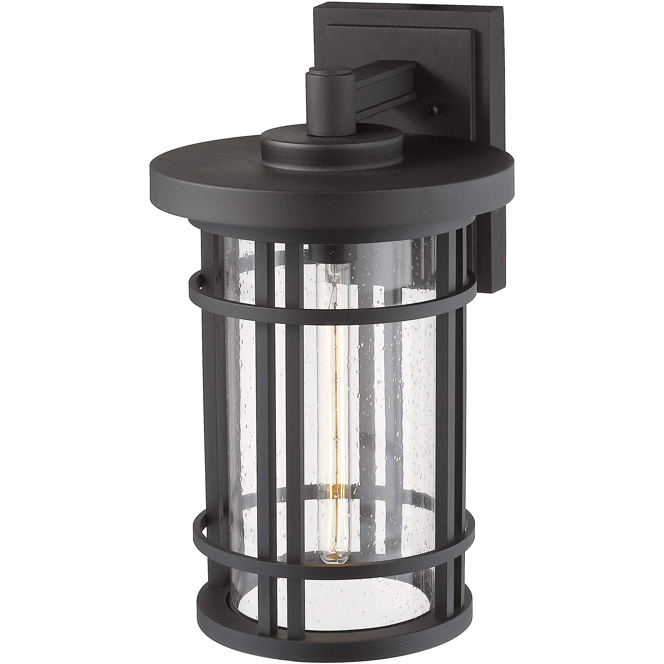 Jordan 1 Light 20 inch Black Outdoor Wall Light