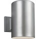 Outdoor Cylinders 1 Light 9 inch Painted Brushed Nickel Outdoor Wall Lantern