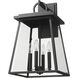 Broughton 4 Light 21 inch Black Outdoor Wall Light