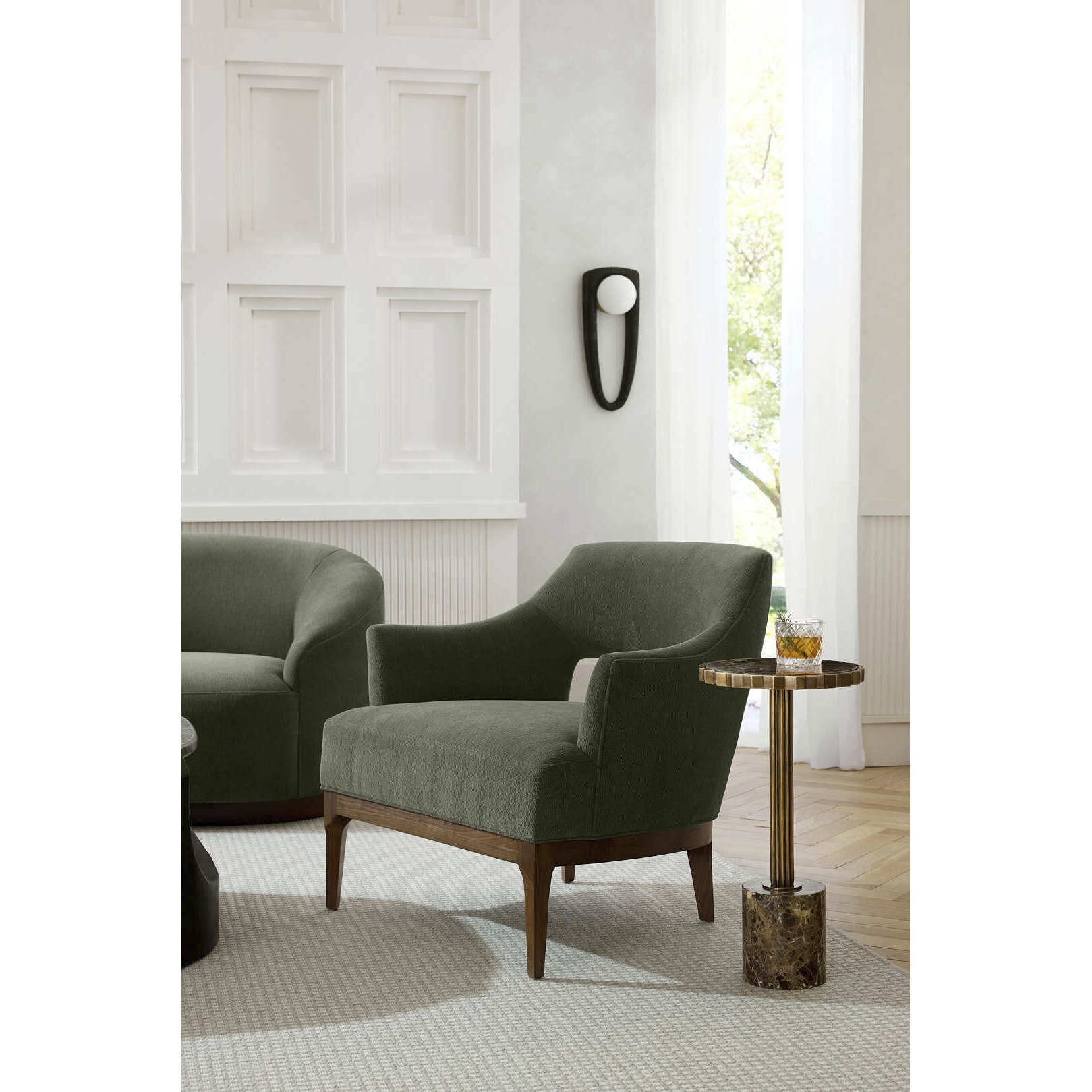 Laurette Pine and Dark Walnut Chair