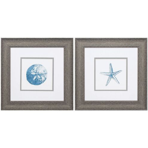 Waterside Collection Blue Framed Art