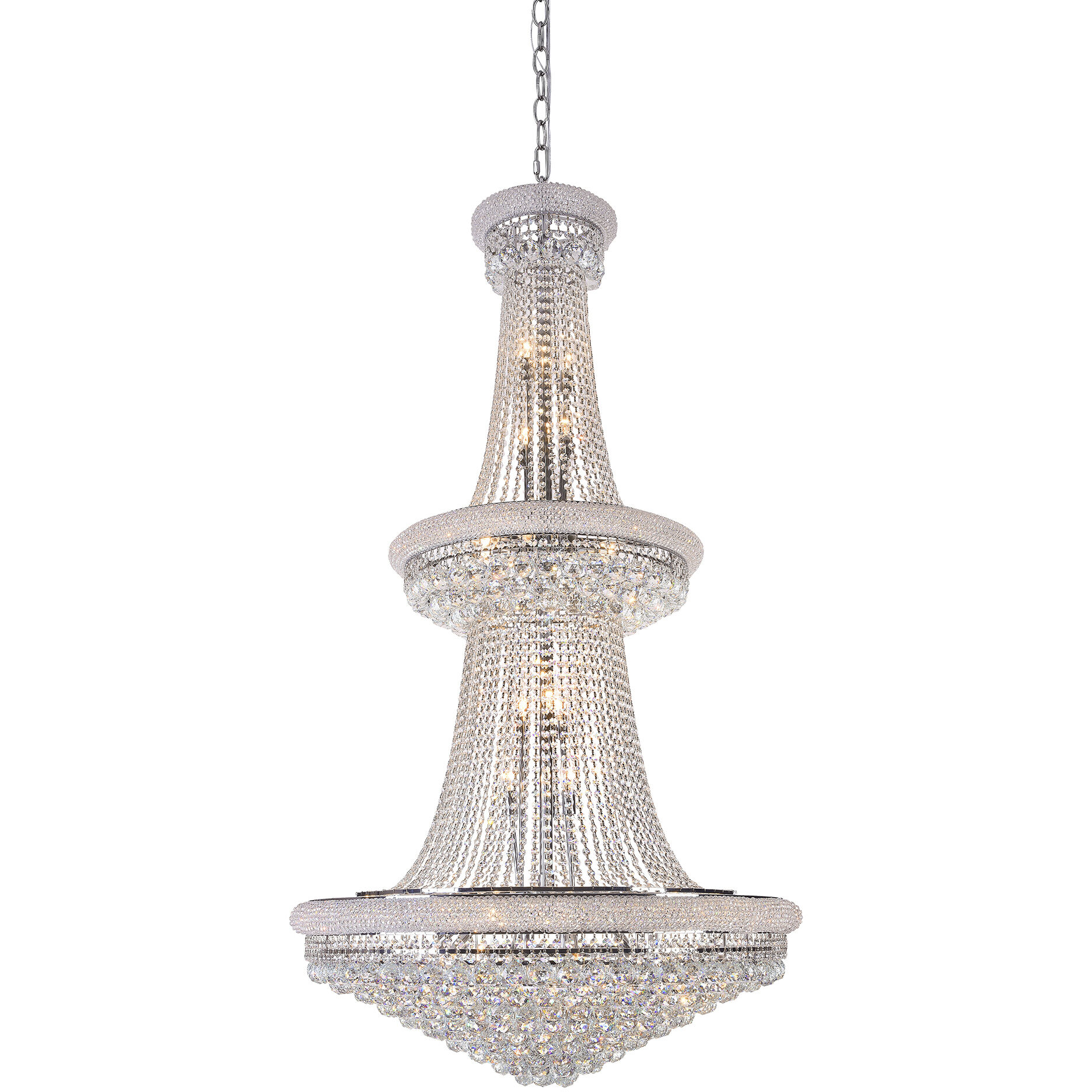 Canada 32 Light 36 inch Chrome Chandelier Ceiling Light