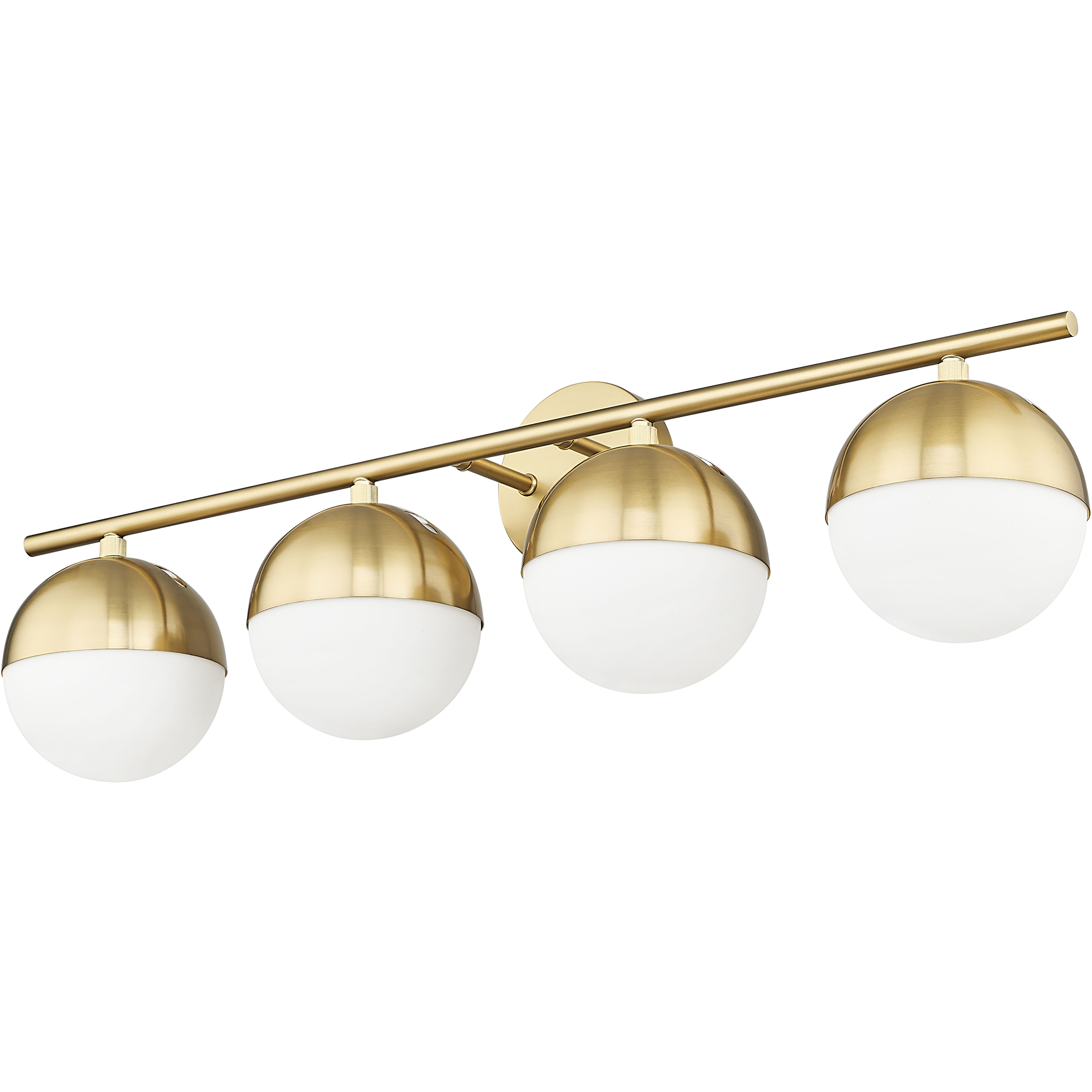 Realm Sphere 4 Light 32.25 inch Modern Gold Bath Vanity Wall Light