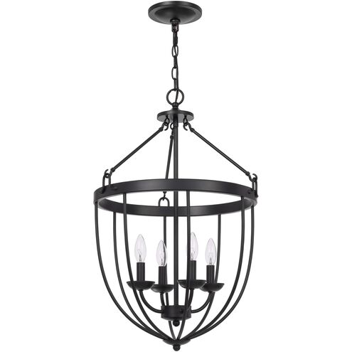 Grafton 4 Light 19 inch Matte Black Chandelier Ceiling Light