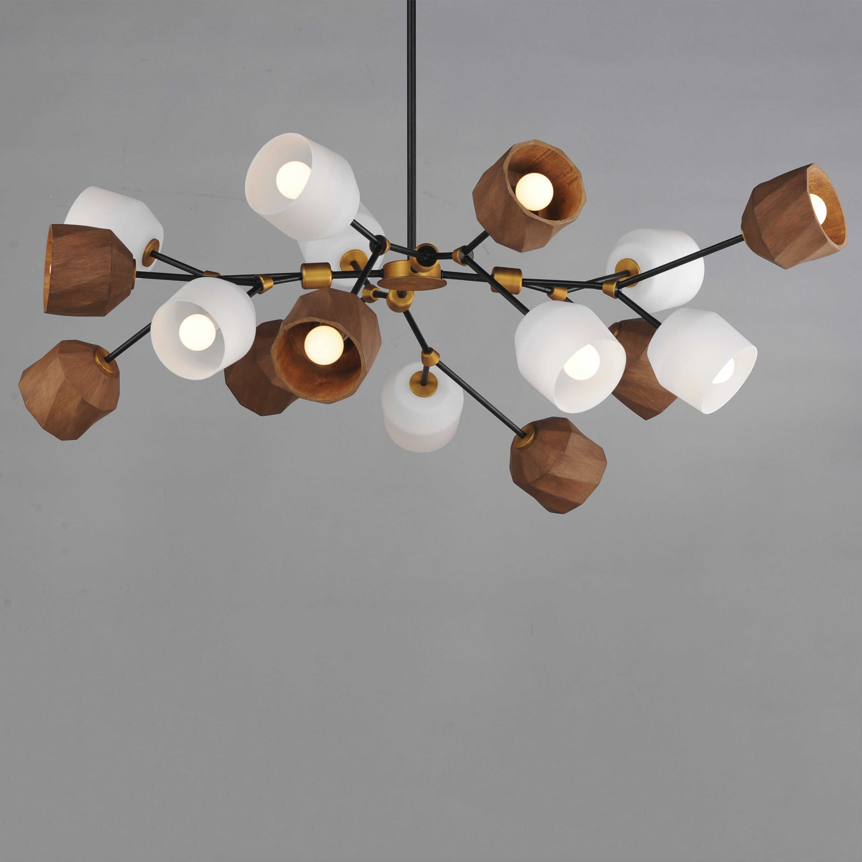 Akimbo LED 60.75 inch Dark Bronze with Antique Brass Multi-Light Pendant Ceiling Light