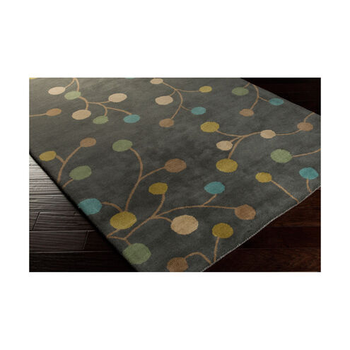 Athena 96 inch Neutral and Blue Area Rug, Wool