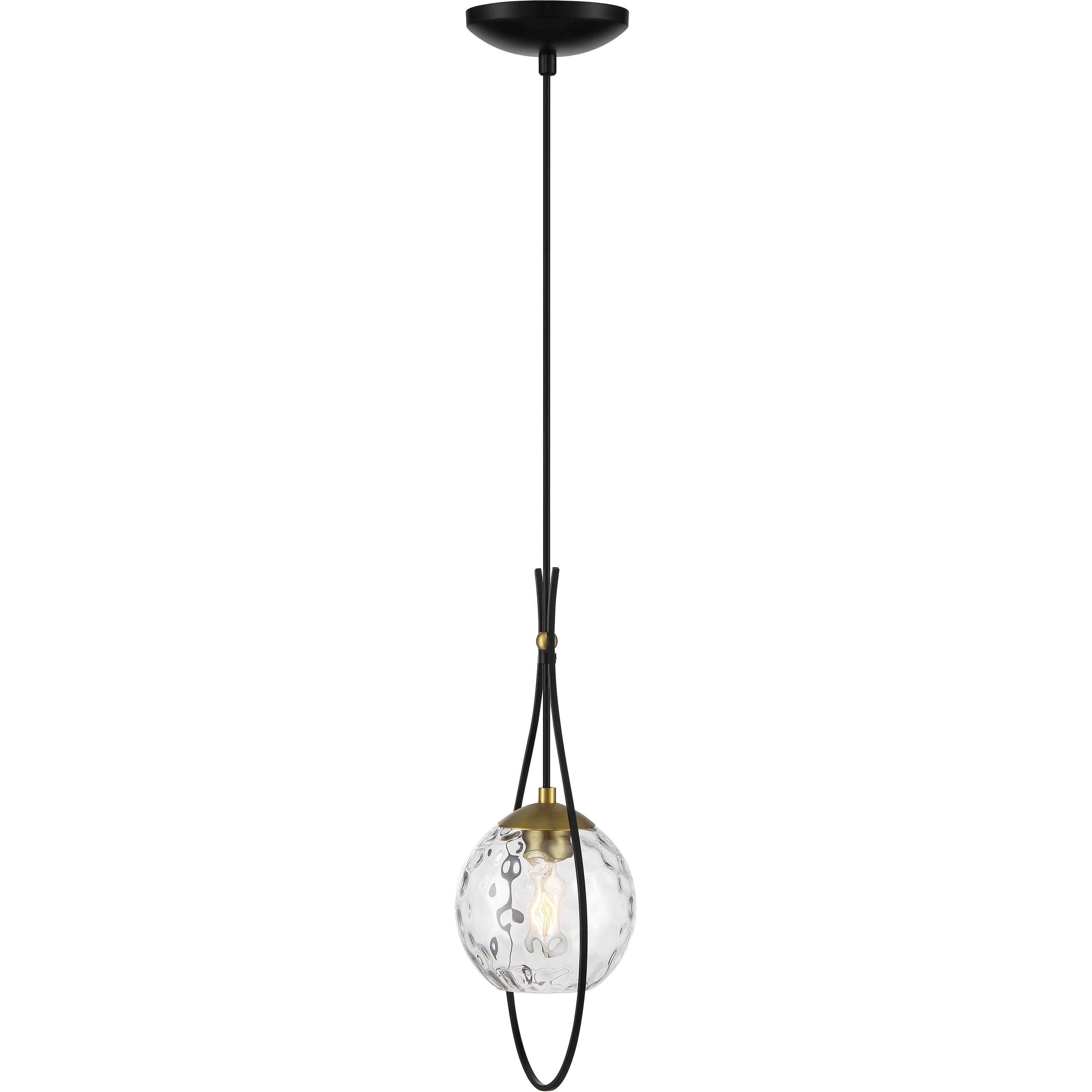 Cody 1 Light Coal/Soft Brass Mini Pendant Ceiling Light