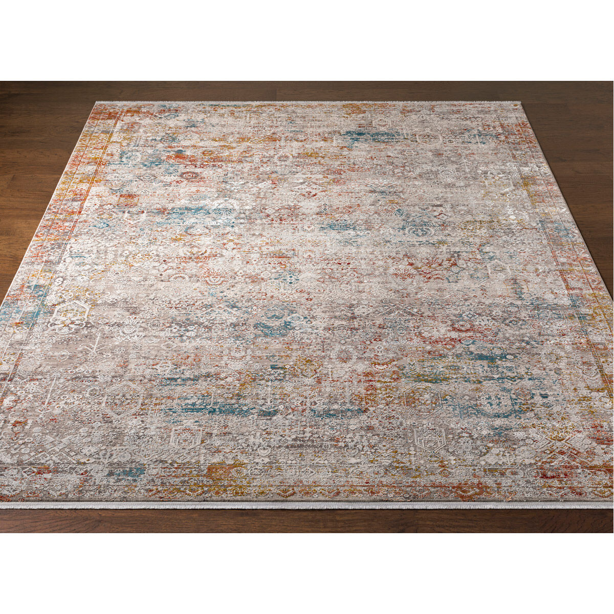 Solar 134 X 90 inch Gray Rug in 8 x 11, Rectangle