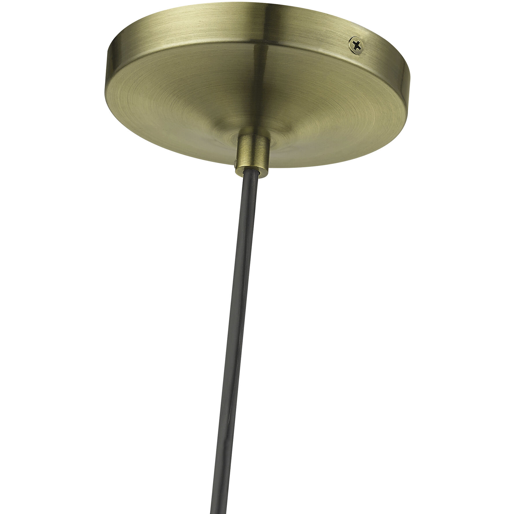 Glendon 1 Light 8.25 inch Antique Brass with Polished Brass Finish Accents Glass Pendant Ceiling Light in Antique Brass with Polished Brass Accents