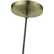 Glendon 1 Light 8.25 inch Antique Brass with Polished Brass Finish Accents Glass Pendant Ceiling Light in Antique Brass with Polished Brass Accents