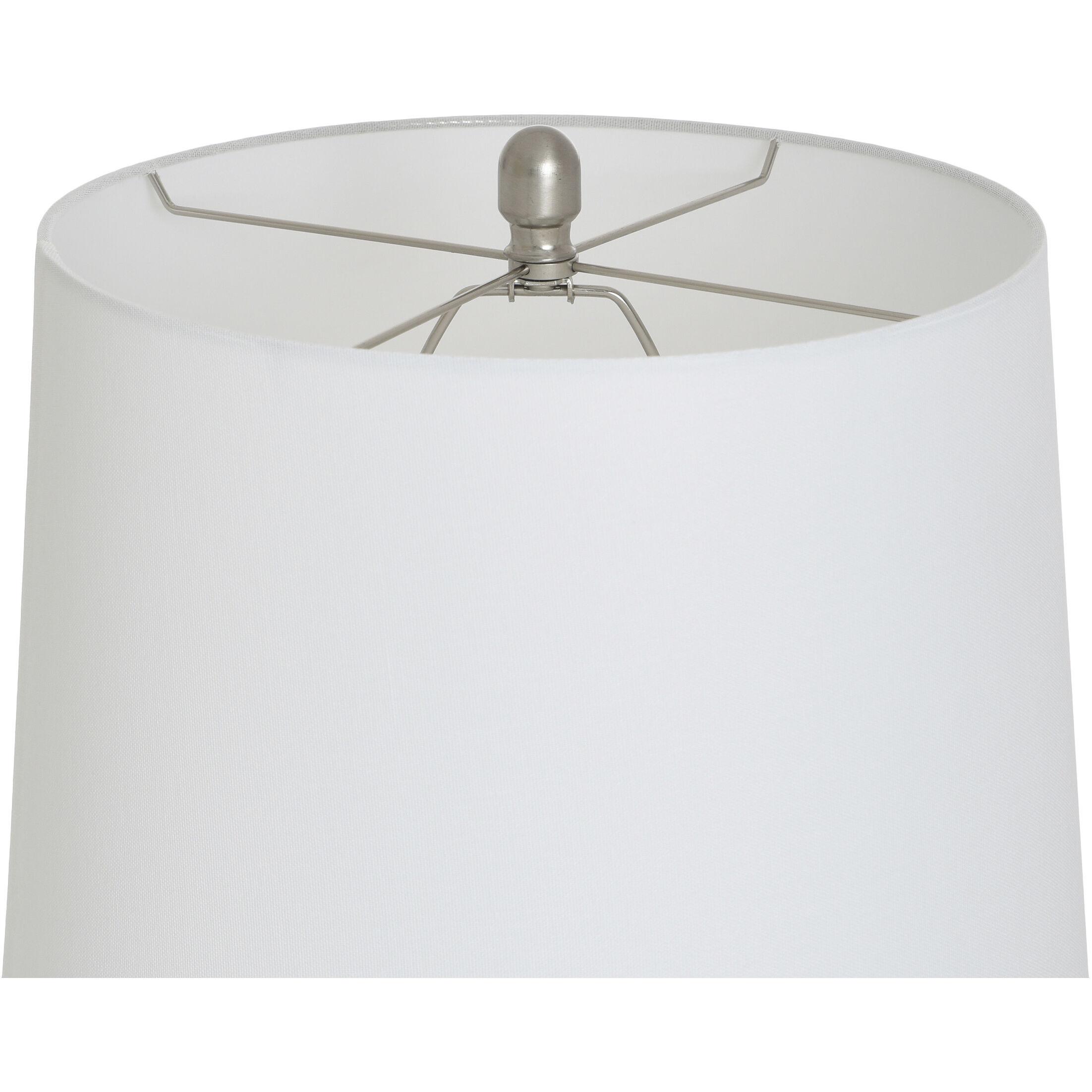 Hannah 32 inch 100.00 watt Clear Seeded and Silver Table Lamp Portable Light