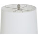 Hannah 32 inch 100.00 watt Clear Seeded and Silver Table Lamp Portable Light