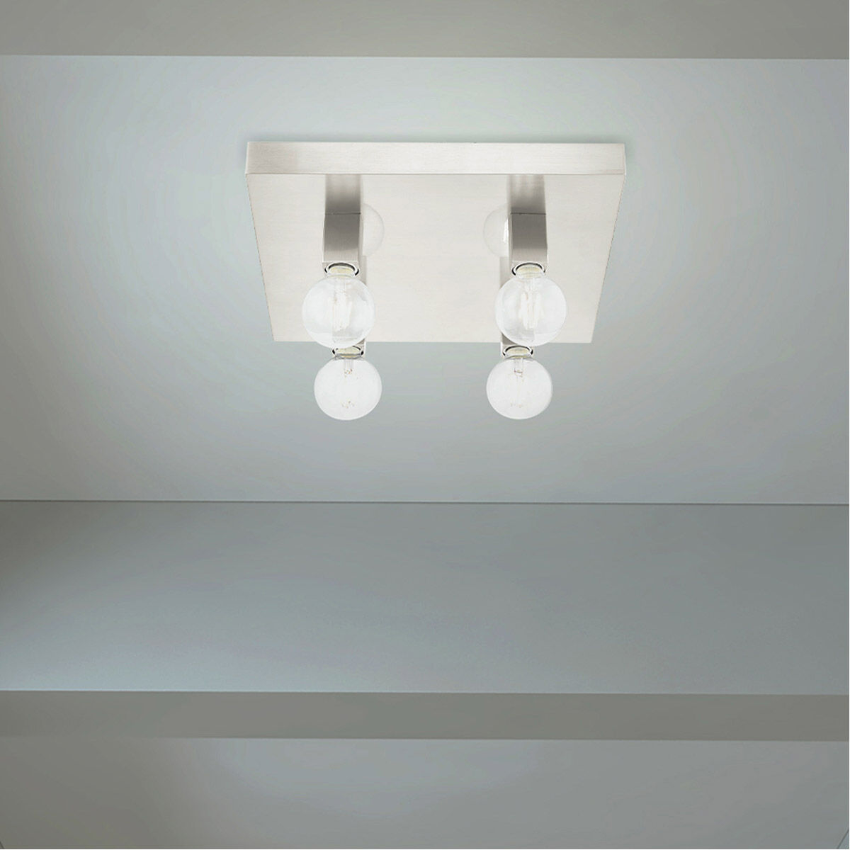 Solna 4 Light 16 inch Brushed Nickel Flush Mount Ceiling Light
