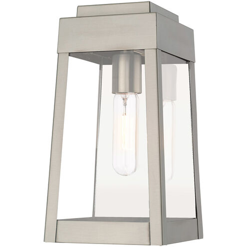 Oslo 1 Light 12 inch Brushed Nickel Outdoor Wall Lantern