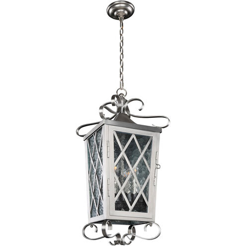 Trellis 4 Light 12 inch Brushed Stainless Steel Lantern 