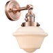 Franklin Restoration Small Oxford LED 7.5 inch Antique Copper Sconce Wall Light, Franklin Restoration