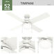 Timpani 52 inch Fresh White Ceiling Fan