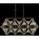 Marcia 3 Light 28 inch Matte Black and French Gold Linear Pendant Ceiling Light