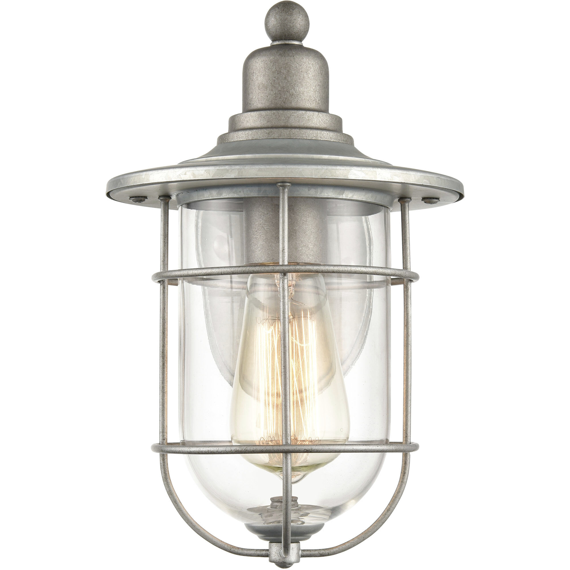 Milltown 1 Light 10.75 inch Galvanized Outdoor Wall Sconce