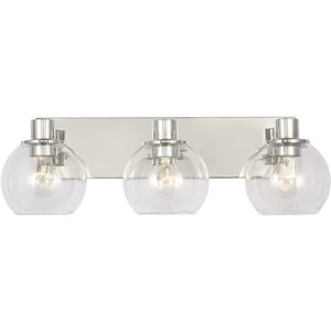 Rito 3 Light 23.13 inch Chrome Bath Light Wall Light, Large