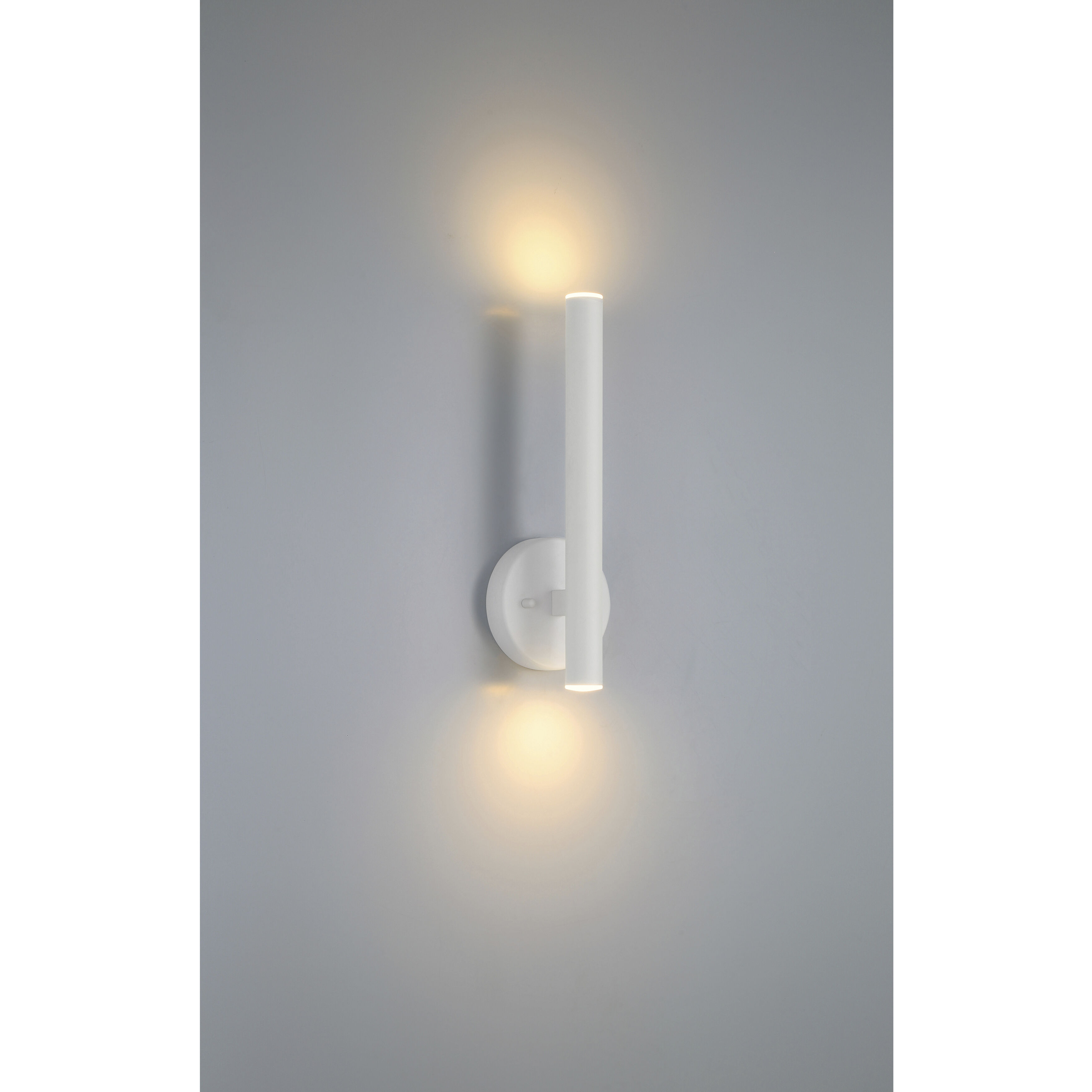 Pipeline 2 Light 1.25 inch Matte White ADA Wall Sconce Wall Light
