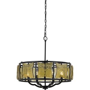 Revenna 6 Light 24 inch Black Chandelier Ceiling Light