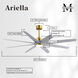 Atlas Ariella - LK 64 inch Brushed Brass with Barn Wood Tone Blades Ceiling Fan