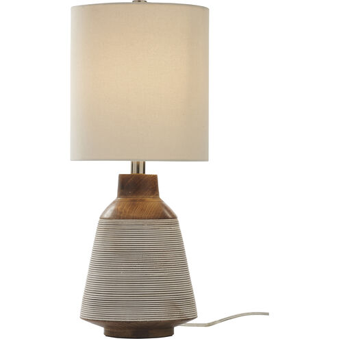 Botwood 22 inch 60 watt Brown and White Table Lamp Portable Light
