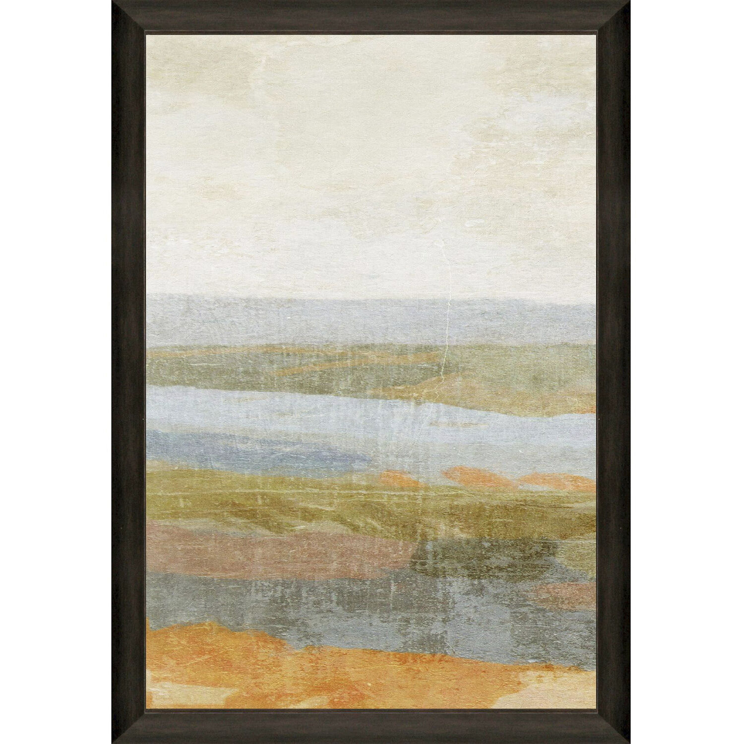 Sonoran Green and Multi and Orange and Rust Framed Art