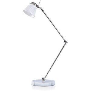 Dann Foley 26 inch 5.00 watt Polished Nickel and White Table Lamp Portable Light 