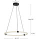 Bruni LED 24.5 inch Black Pendant Ceiling Light