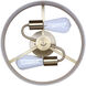 Rexton 2 Light 13 inch Matte White and Gold Semi-Flush Mount Ceiling Light