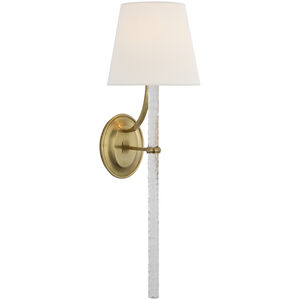 Marie Flanigan Abigail LED 8 inch Soft Brass and Clear Wavy Glass Sconce Wall Light, XL