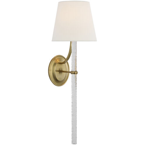 Marie Flanigan Abigail LED 8 inch Soft Brass and Clear Wavy Glass Sconce Wall Light, XL