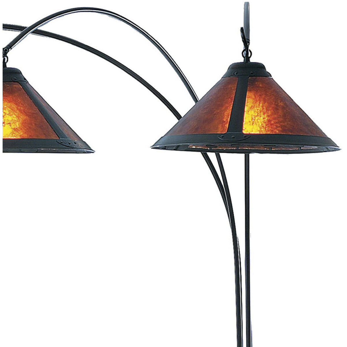 Natural Mica 86 inch 75.00 watt Bronze and Espresso Arc Floor Lamp Portable Light