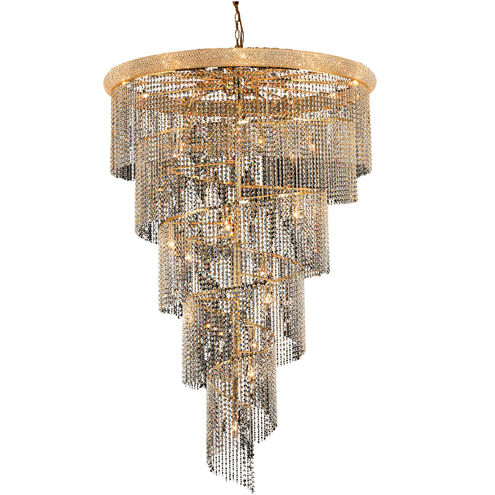 Spiral 29 Light 48 inch Gold Foyer Ceiling Light in Royal Cut
