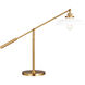 C&M by Chapman & Myers Wellfleet 23.38 inch 9 watt Matte White and Burnished Brass Desk Lamp Portable Light in Matte White / Burnished Brass