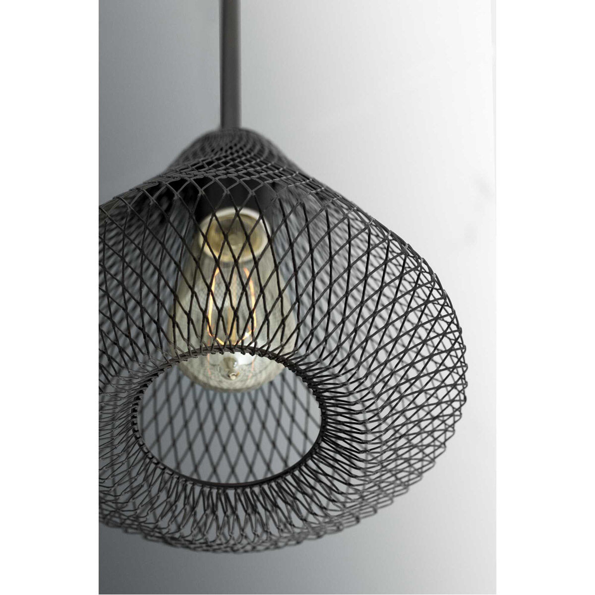 Mesh 1 Light 9 inch Antique Bronze Mini-Pendant Ceiling Light, Design Series