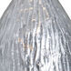 Eve 1 Light Bronze Cord Pendant Ceiling Light in Halogen, Stone Silver Foil Glass