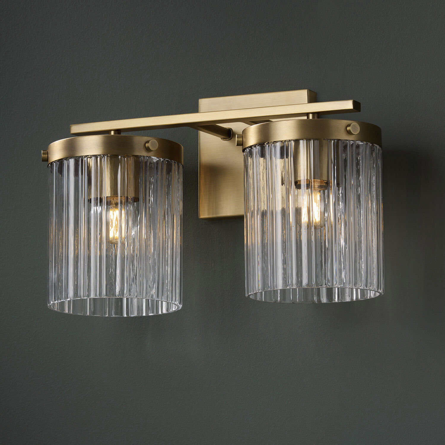 Vaughn 2 Light 14.5 inch Aged Brass Vanity Light Wall Light