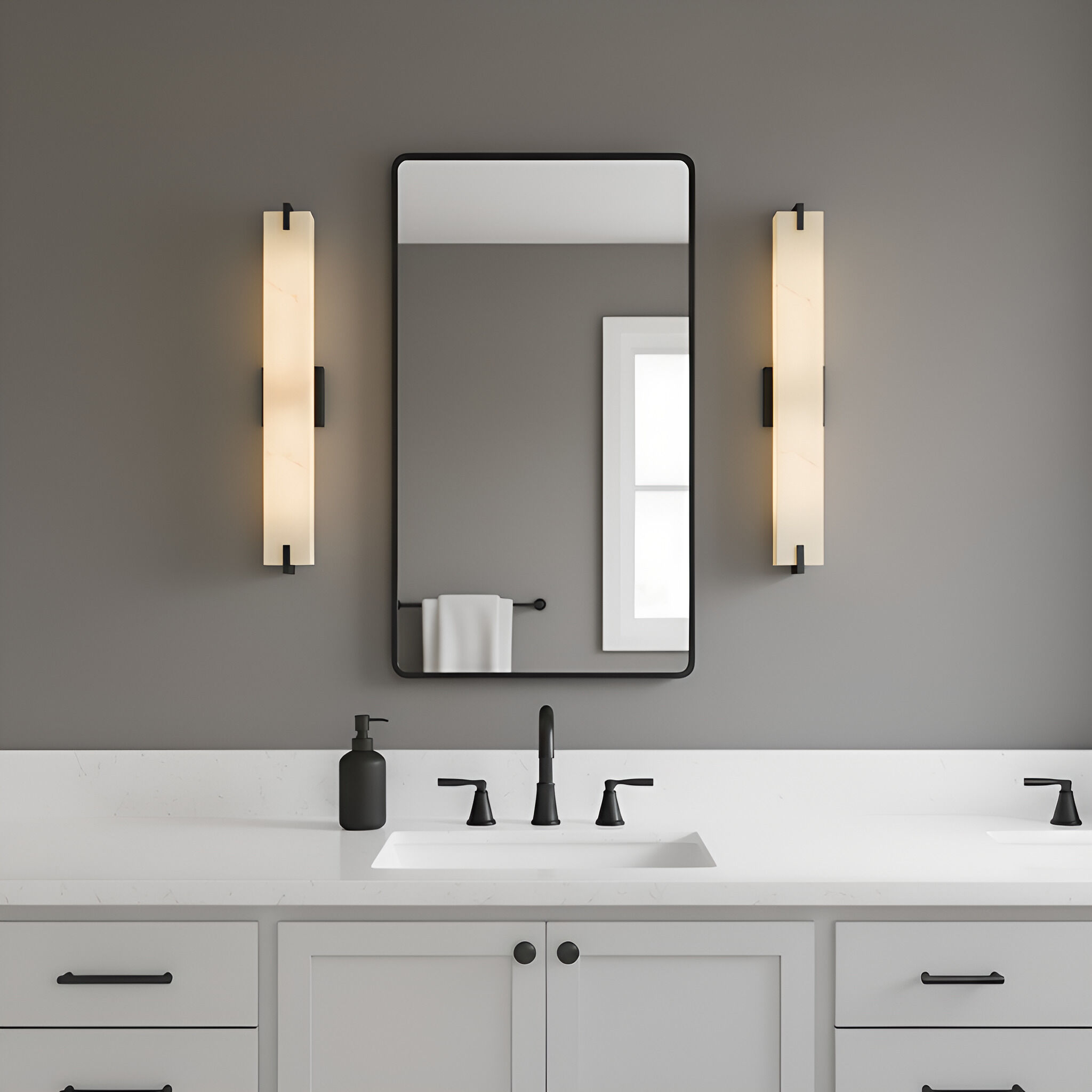 Seraphine Vanity Light Wall Light in Matte Black