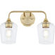 Raymond 2 Light 16 inch Aged Brass Vanity Light Wall Light